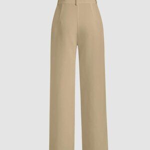 Cider Elegant Solid Stitch Straight Wide Leg Trousers Size XL NWT $ 32